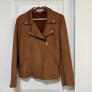 Philosophy Faux Leather Jacket Moto Zippers Womens